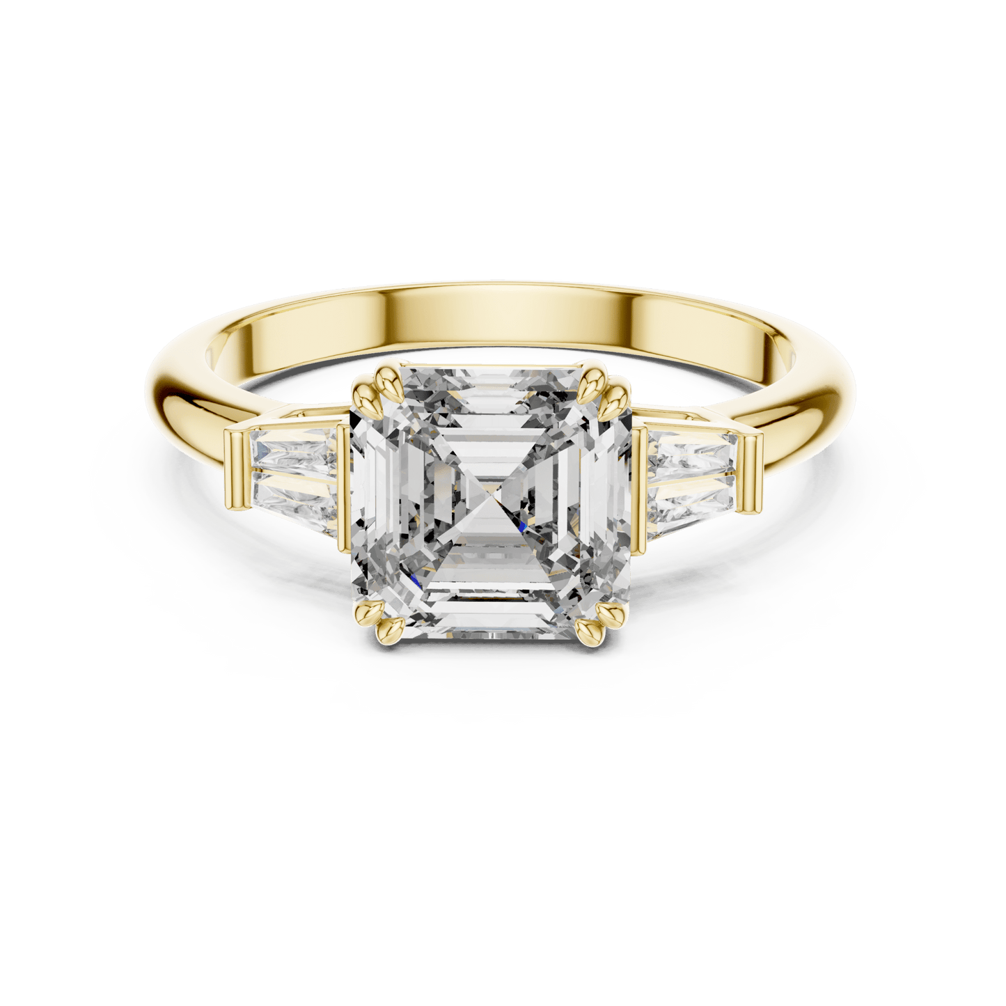 The Trilogy Emerald Lab Grown Diamond Ring - Suez Diamonds