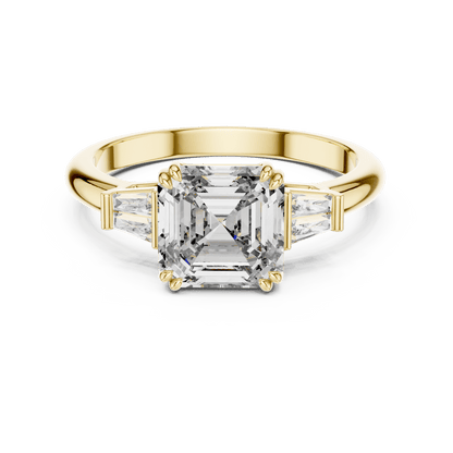 The Trilogy Emerald Lab Grown Diamond Ring - Suez Diamonds