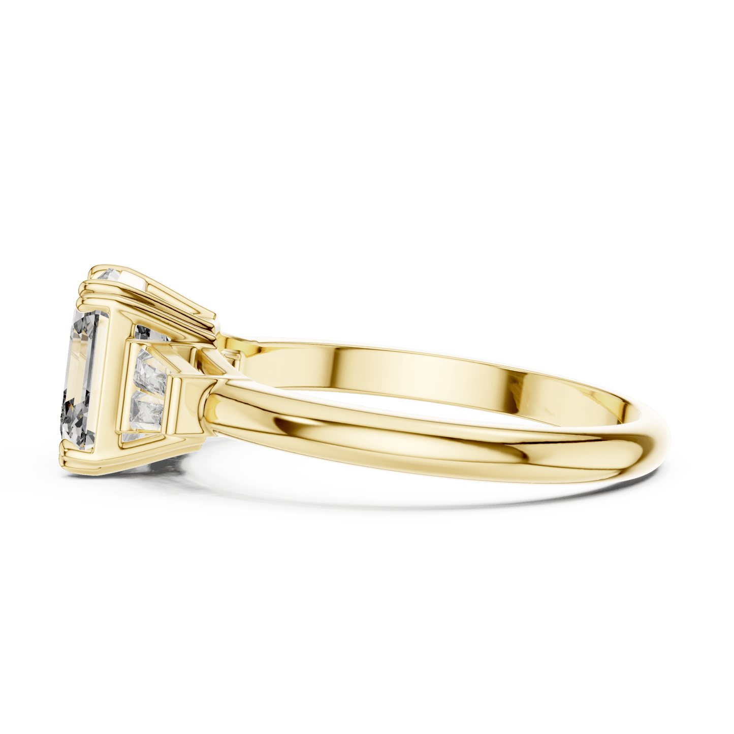 The Trilogy Emerald Lab Grown Diamond Ring - Suez Diamonds