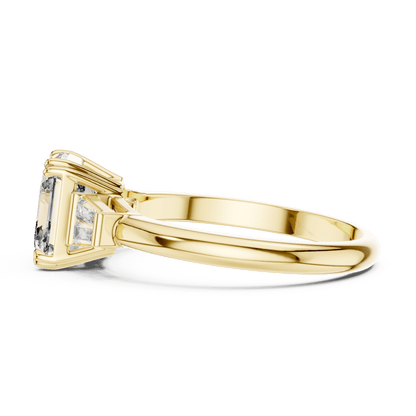 The Trilogy Emerald Lab Grown Diamond Ring - Suez Diamonds