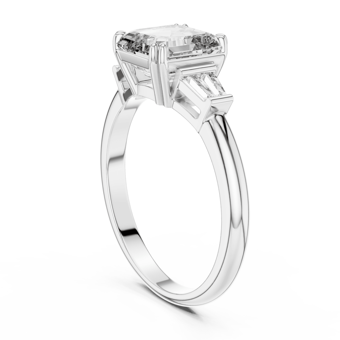 The Trilogy Emerald Lab Grown Diamond Ring - Suez Diamonds