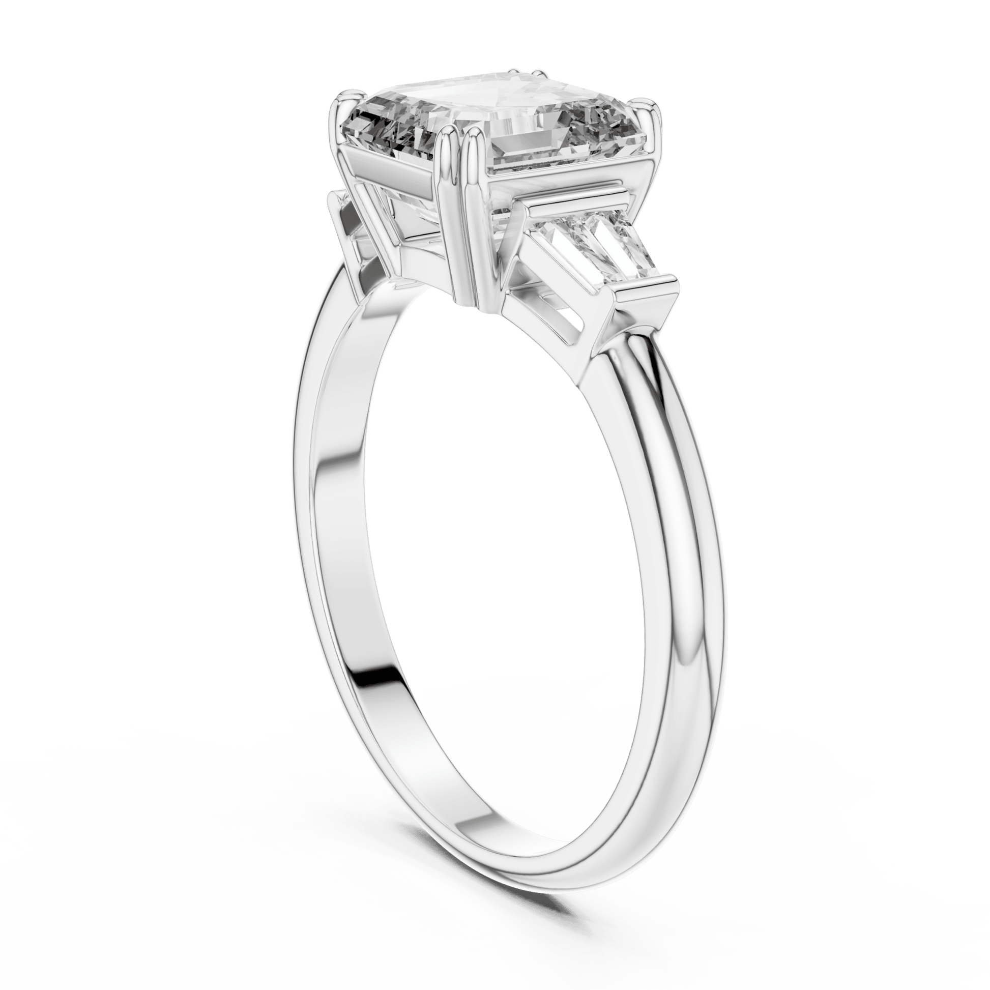 The Trilogy Emerald Lab Grown Diamond Ring - Suez Diamonds