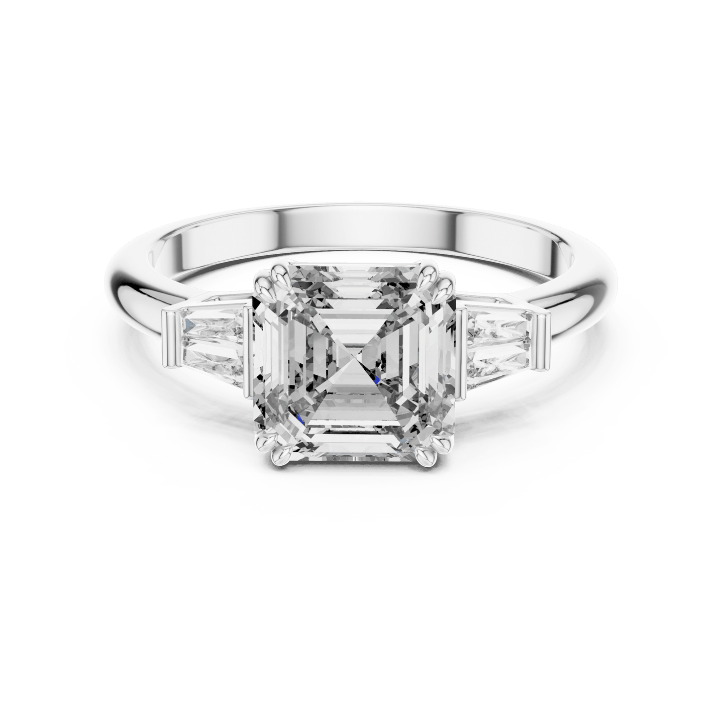 The Trilogy Emerald Lab Grown Diamond Ring - Suez Diamonds