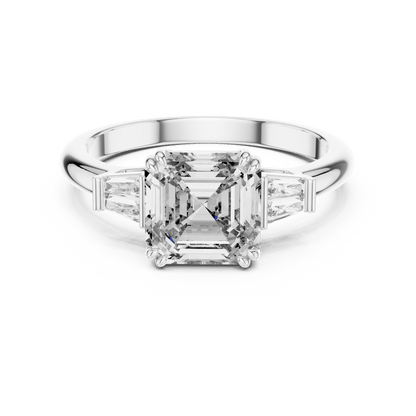 The Trilogy Emerald Lab Grown Diamond Ring - Suez Diamonds