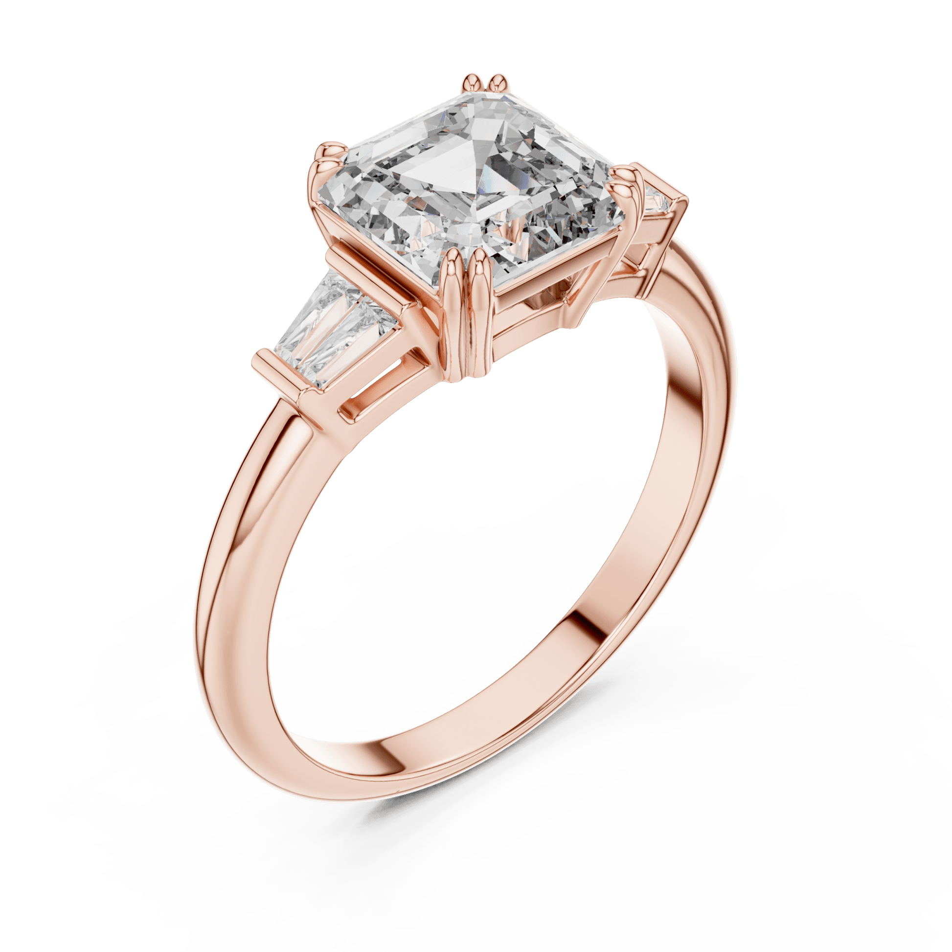 The Trilogy Emerald Lab Grown Diamond Ring - Suez Diamonds