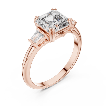 The Trilogy Emerald Lab Grown Diamond Ring - Suez Diamonds