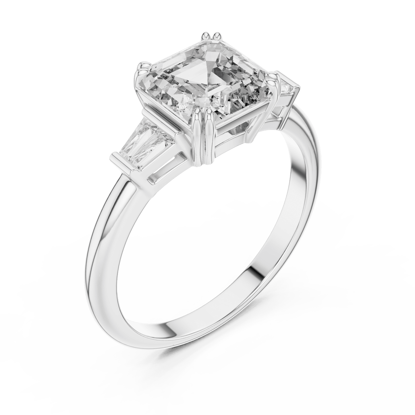The Trilogy Emerald Lab Grown Diamond Ring - Suez Diamonds