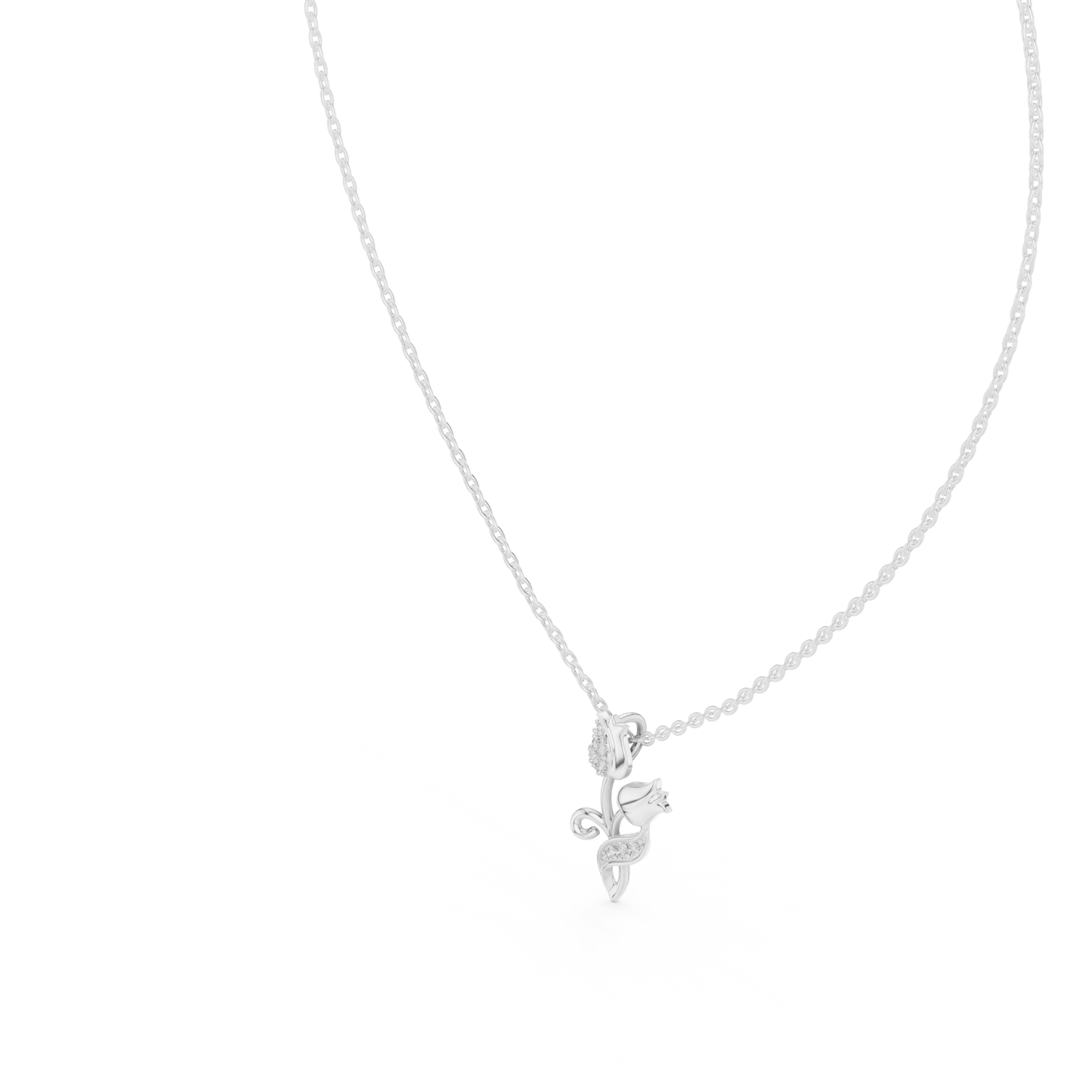 The Tulip Bloom Pendant with Lab-Grown Diamonds - Suez Diamonds
