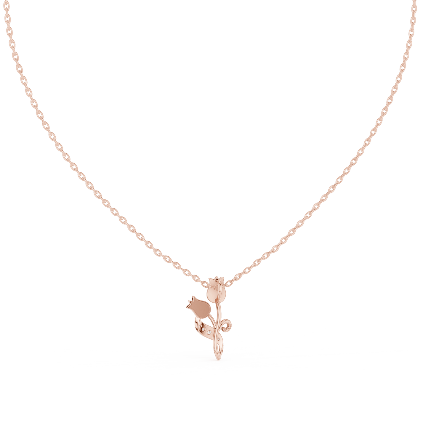 The Tulip Bloom Pendant with Lab-Grown Diamonds - Suez Diamonds