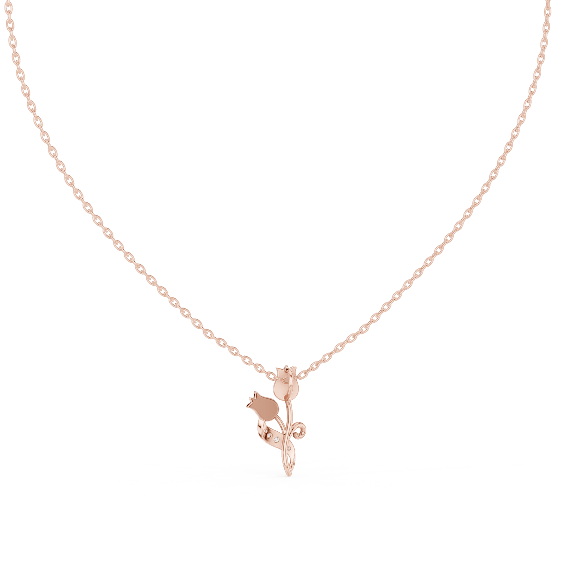 The Tulip Bloom Pendant with Lab-Grown Diamonds - Suez Diamonds
