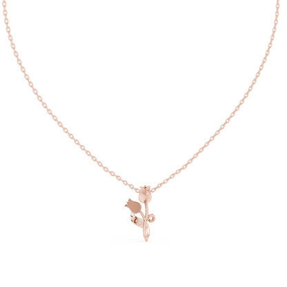 The Tulip Bloom Pendant with Lab-Grown Diamonds - Suez Diamonds
