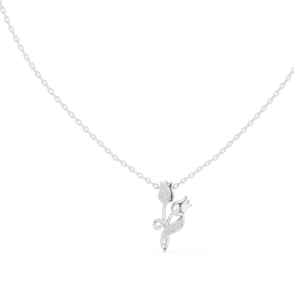 The Tulip Bloom Pendant with Lab-Grown Diamonds - Suez Diamonds
