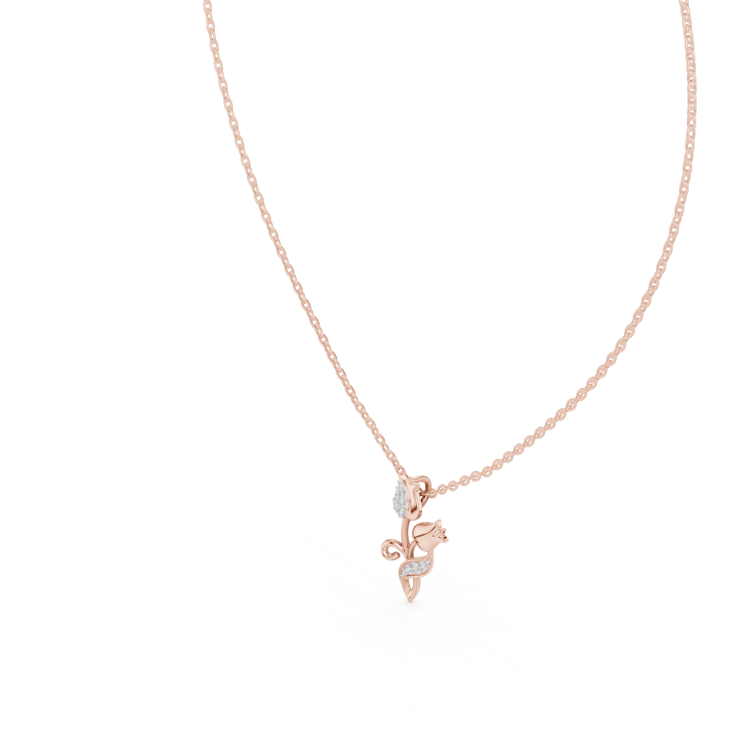 The Tulip Bloom Pendant with Lab-Grown Diamonds - Suez Diamonds
