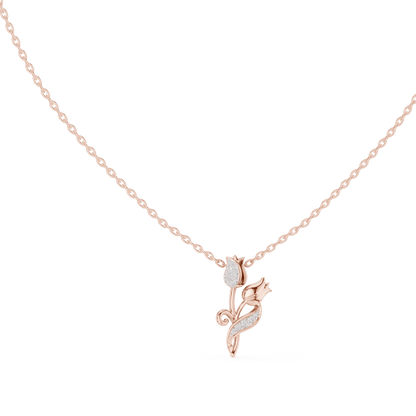 The Tulip Bloom Pendant with Lab-Grown Diamonds - Suez Diamonds