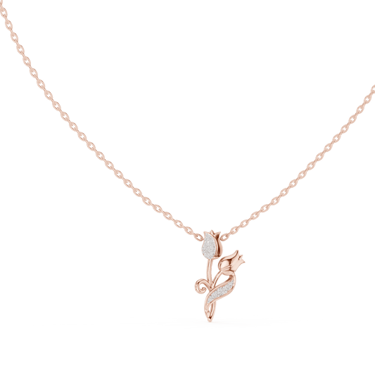 The Tulip Bloom Pendant with Lab-Grown Diamonds - Suez Diamonds