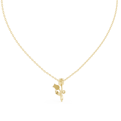 The Tulip Bloom Pendant with Lab-Grown Diamonds - Suez Diamonds