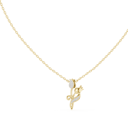 The Tulip Bloom Pendant with Lab-Grown Diamonds - Suez Diamonds