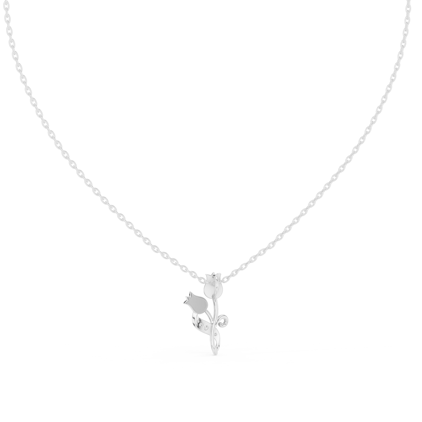 The Tulip Bloom Pendant with Lab-Grown Diamonds - Suez Diamonds