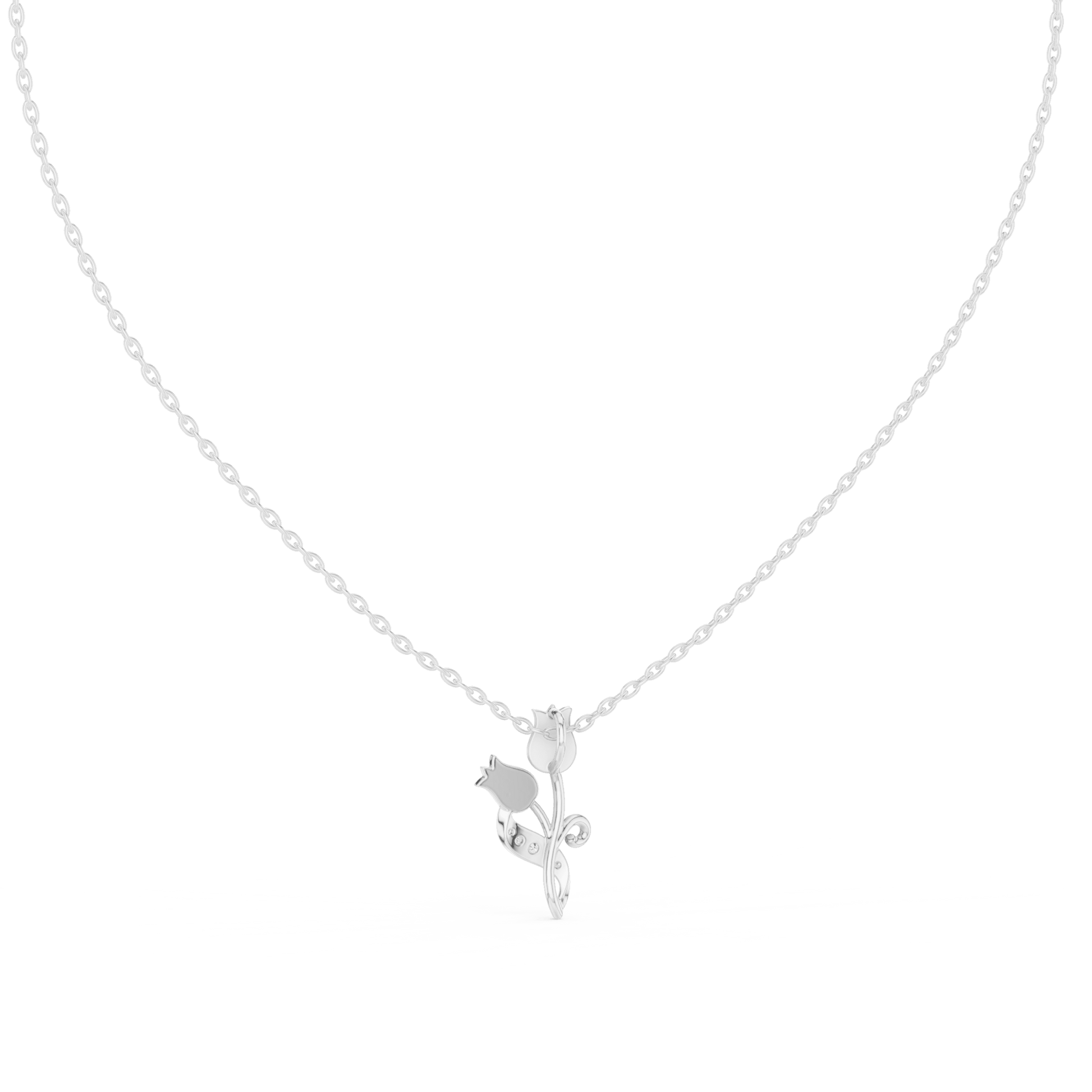 The Tulip Bloom Pendant with Lab-Grown Diamonds - Suez Diamonds